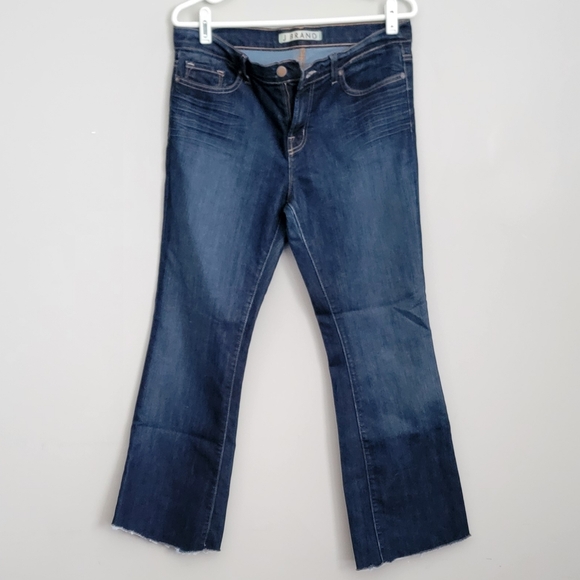 J Brand Denim - J Brand Jeans Cropped Flared Dark Blue Ankle.